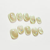 Gentle Fluorescent Summer Fake Nails - JDrop.Shop