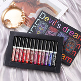 Halloween Makeup Diamond Symphony Lip Gloss Long Lasting Moisturizing Lip Glaze Glitter Cosmetic 12Pcs Liquid Lipstick Set - JDrop.Shop