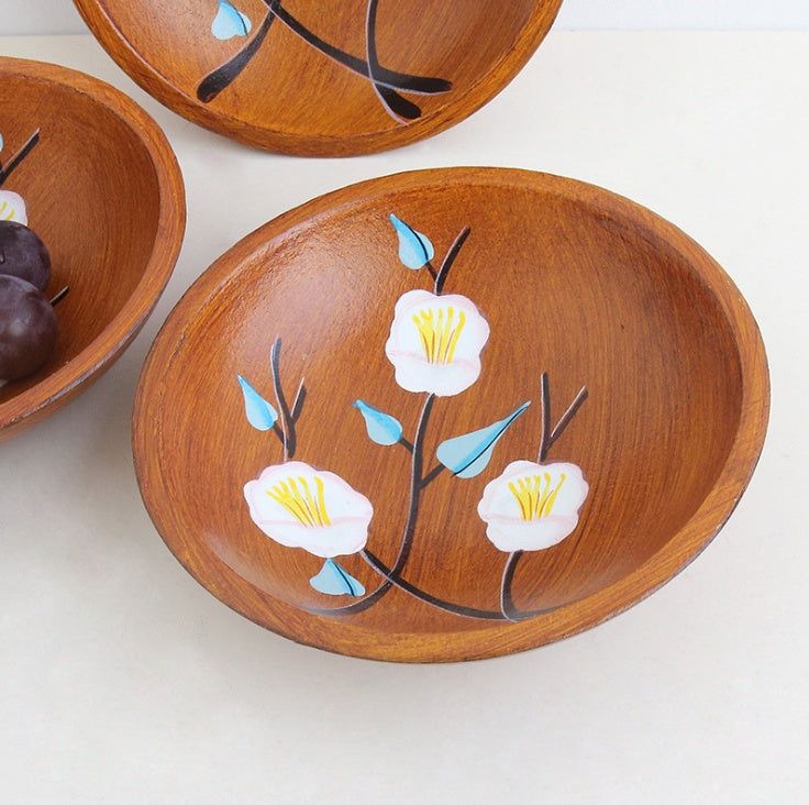 Wooden rustic fruit bowl