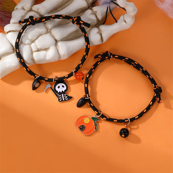 Halloween Love Magnetic Couple Rope Bracelet