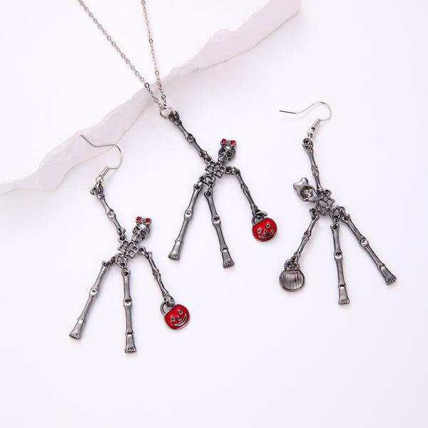 3-Piece Halloween Skeleton Jewelry Set