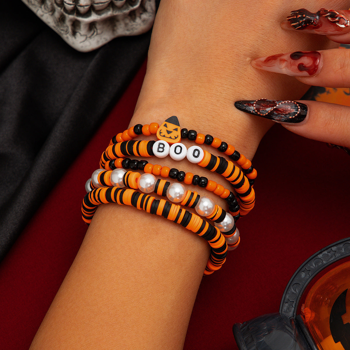 Halloween Bead Bracelet