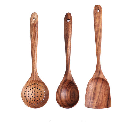 Japanese Style Wooden Nonstick Soup Spoon Spatula