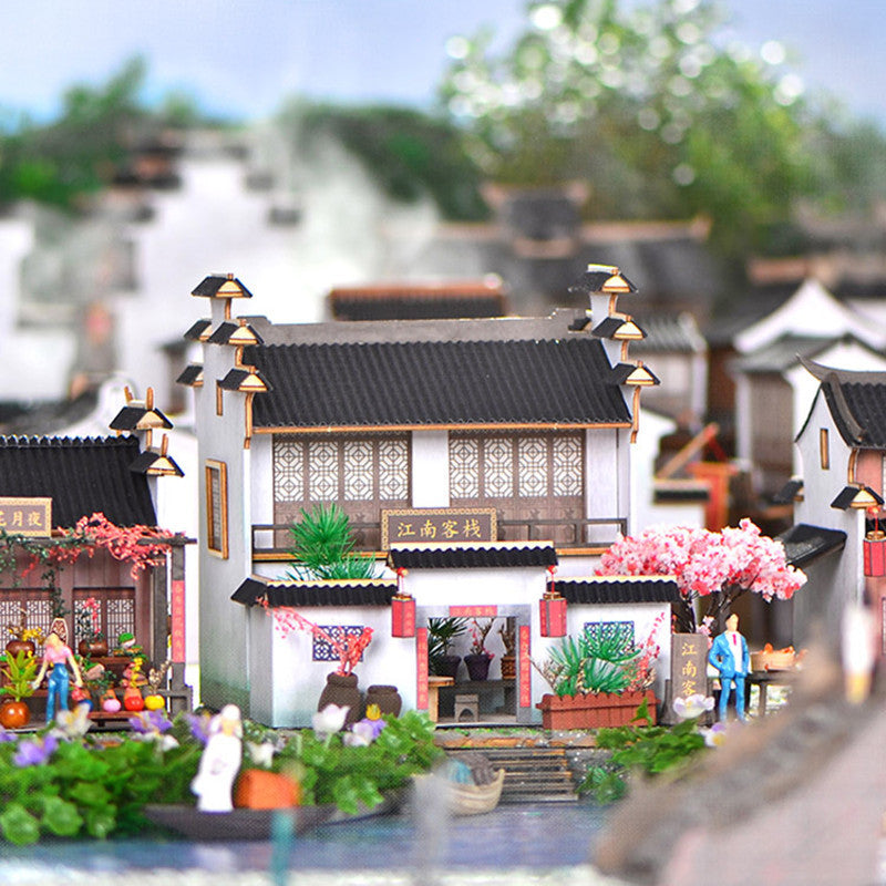 Happy Creative Diy Hut Jiangnan Town Scene Handmade