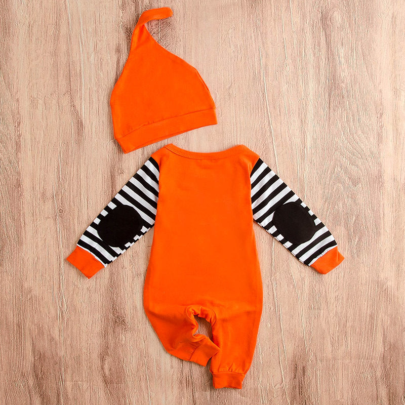 Halloween Long-Sleeved Striped Onesie