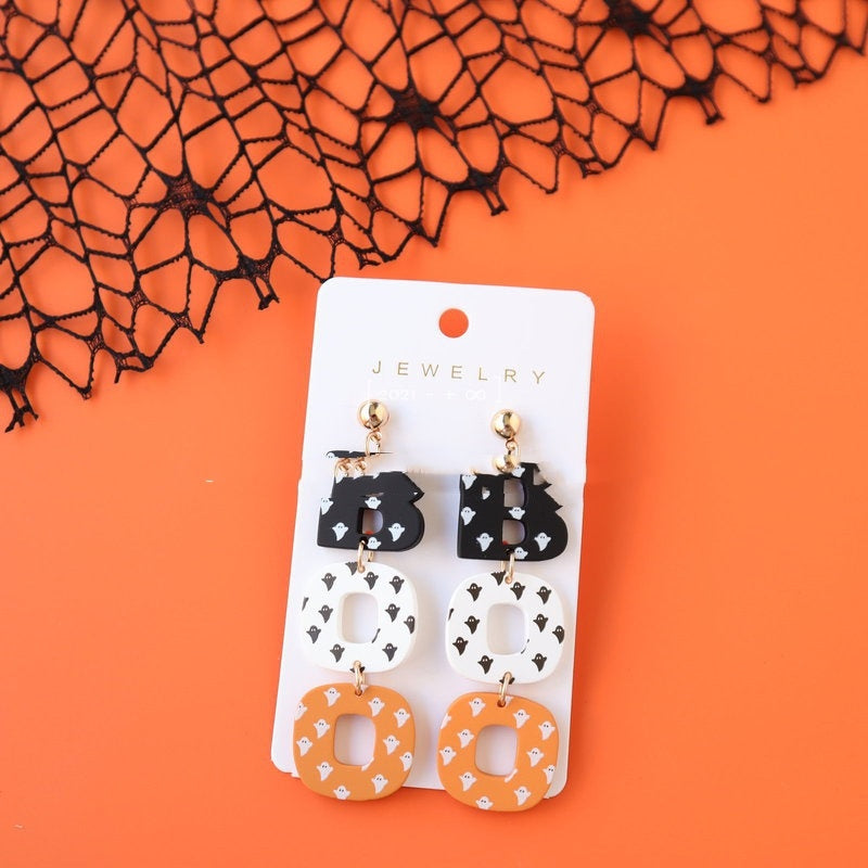 Halloween BOO Earrings