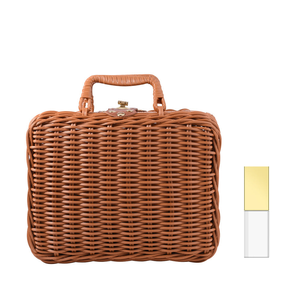 Handmade Vine Woven Suitcase USB Drive Gift