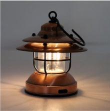 Outdoor Camping Retro Camp Light Gas Tank Light USB Charging Tent Light Portable Night Market Stall Lantern L-088