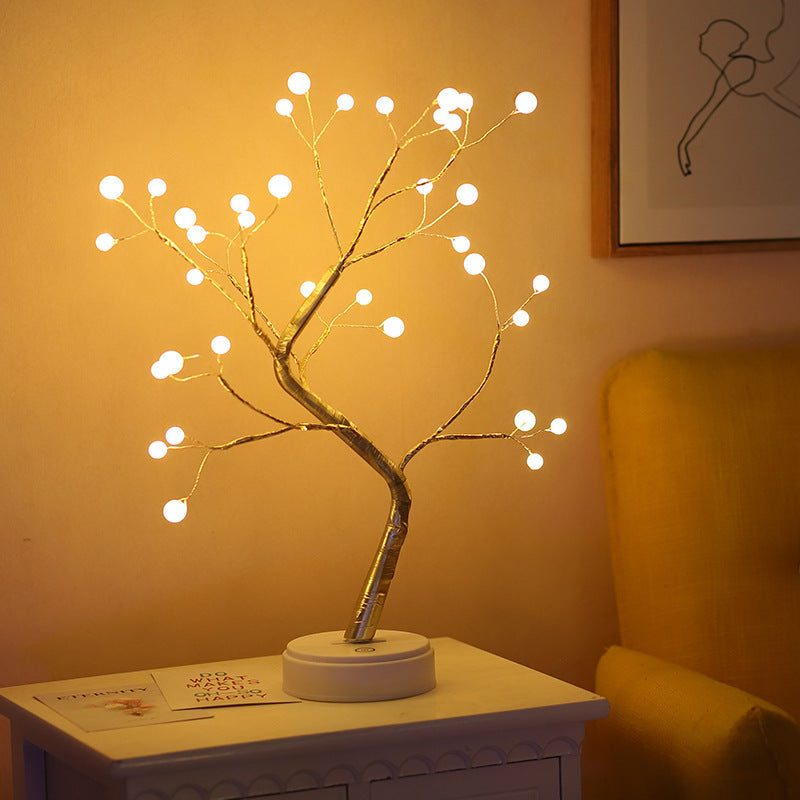 Tree Light Touch Switch Pearl Star Night Light