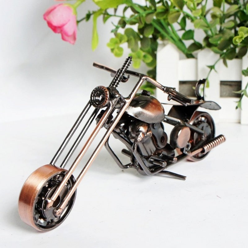 Metal Iron Art Motorcycle Model Ornaments Handmade Crafts