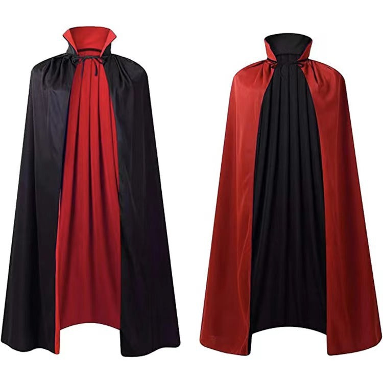 Unisex Reversible Hooded Vampire Cape Cloak ~ Halloween