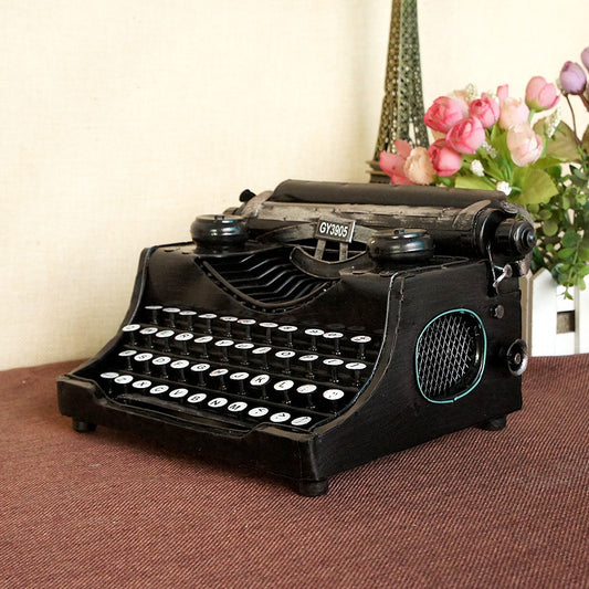 Antique Handmade Wrought Iron Retro Typewriter