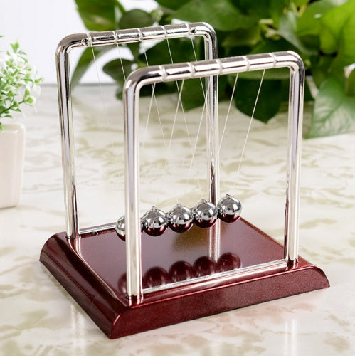 Newtons Cradle Steel Balance Ball Physics Science Pendulum Metal Craft Educational Toy Home Desk Decoration Girl Kids Toy Gift