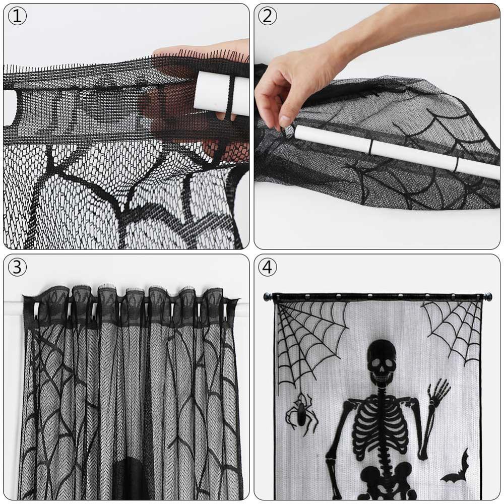 Halloween Skeleton Curtain