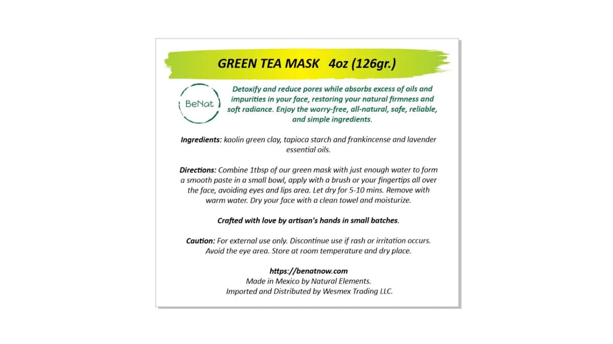 All Natural Green Clay Mask - JDrop.Shop