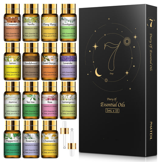 Pure Essential Oils 15pcs Gift Set Natural Plant Aroma