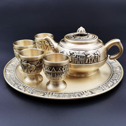 Metal Crafts Elephant Tea Set