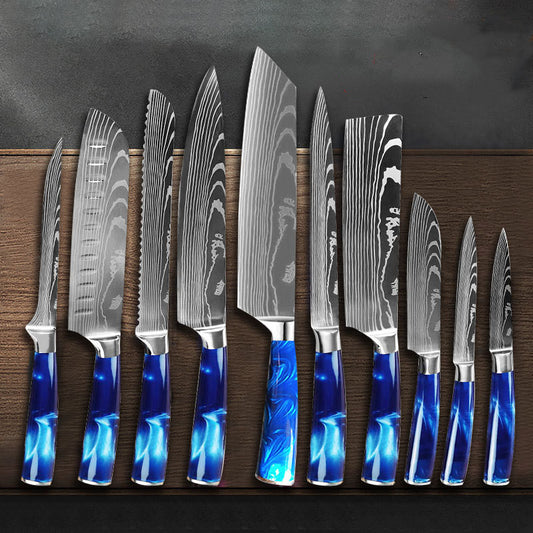 Kitchen Multi-purpose Resin Handle Knife Set