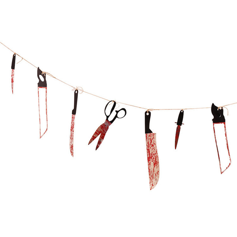 Blood Knife String Set Halloween Decoration