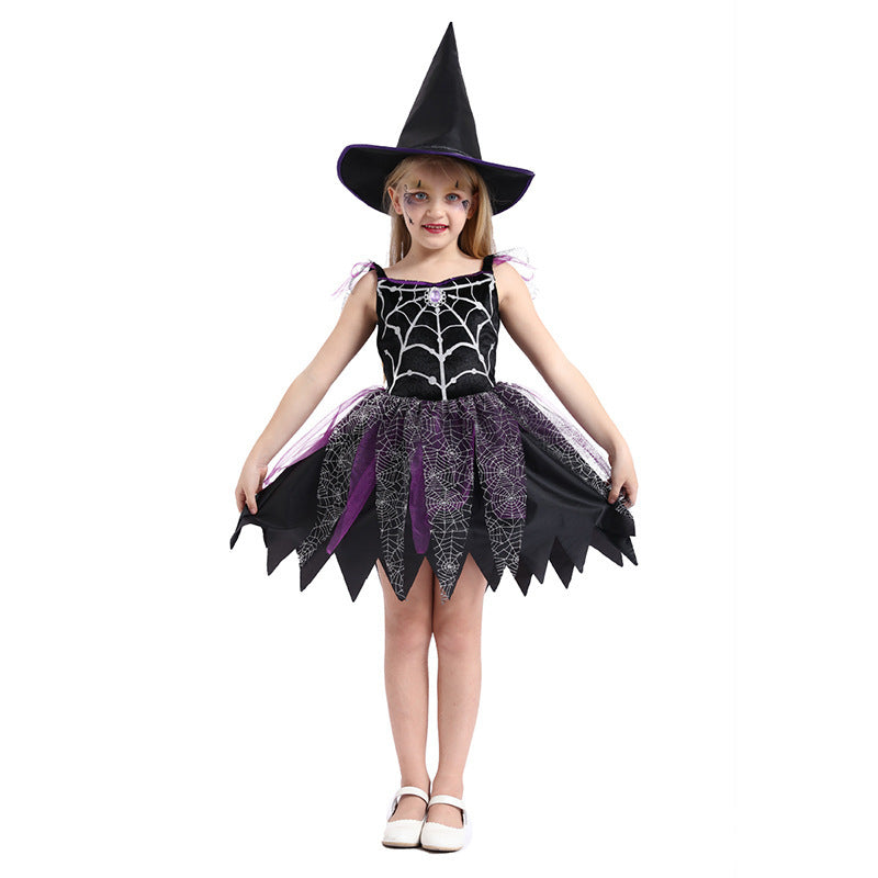 Halloween Children Black Witch Costume