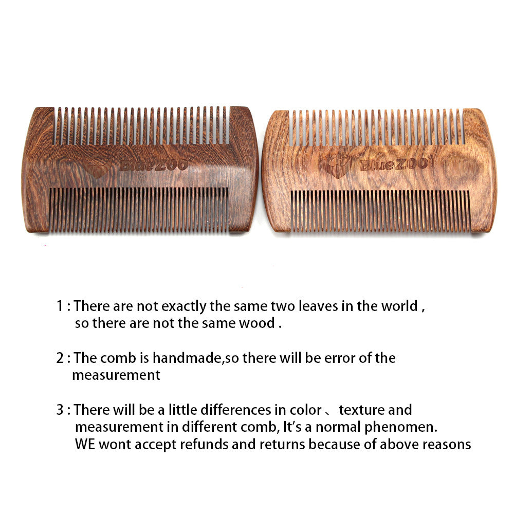 Sandalwood Double-sided Beard Comb