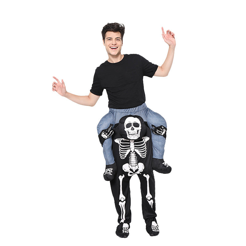 Inflatable Ride-On Skeleton Costume