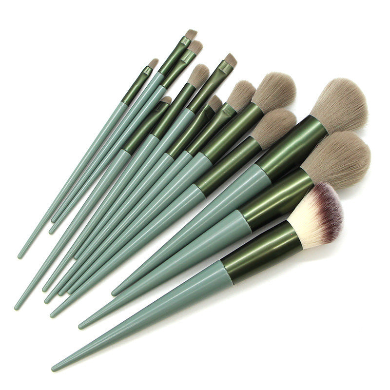 13 Four Seasons Green Makeup Brushes