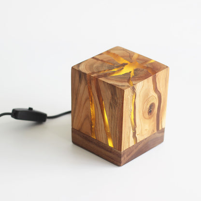 Cracked Wood Night Lamp