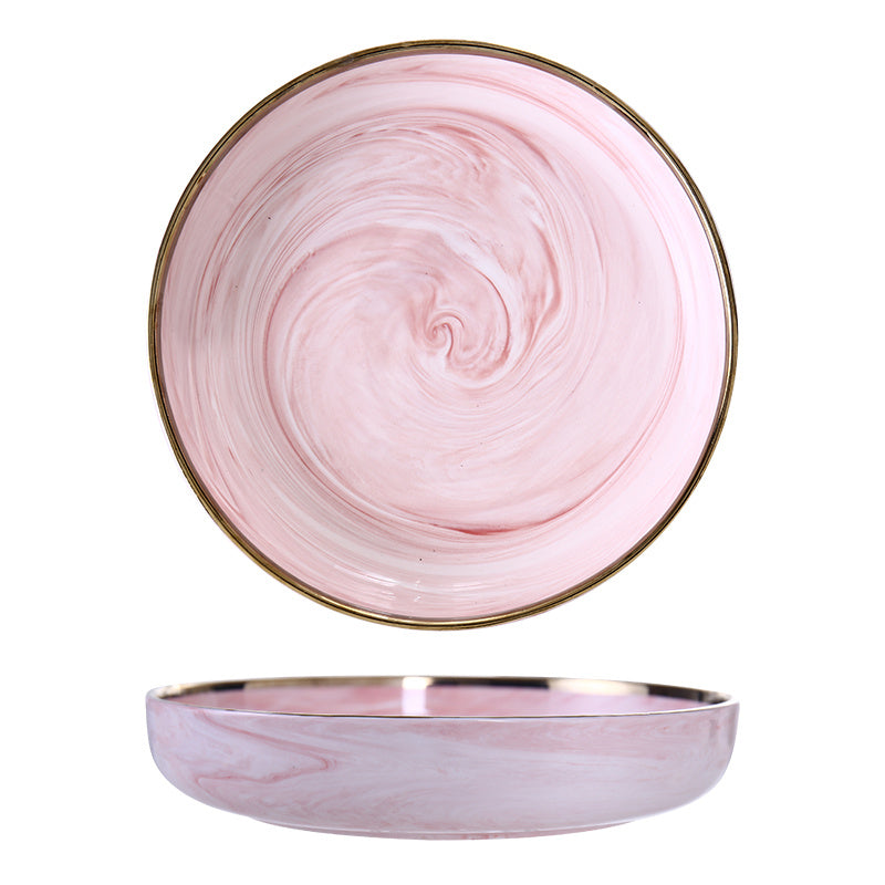 Pink Marble Phnom Penh Ceramic Dinner Plate