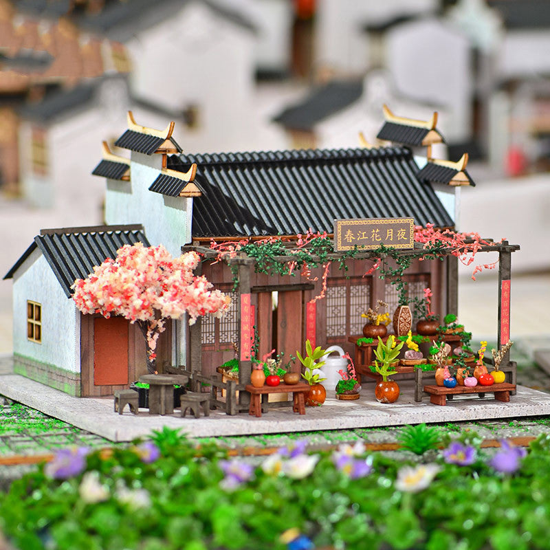 Happy Creative Diy Hut Jiangnan Town Scene Handmade