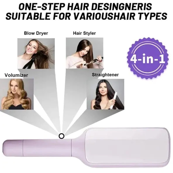 4-in-1 Self-Cleaning Hair Brush