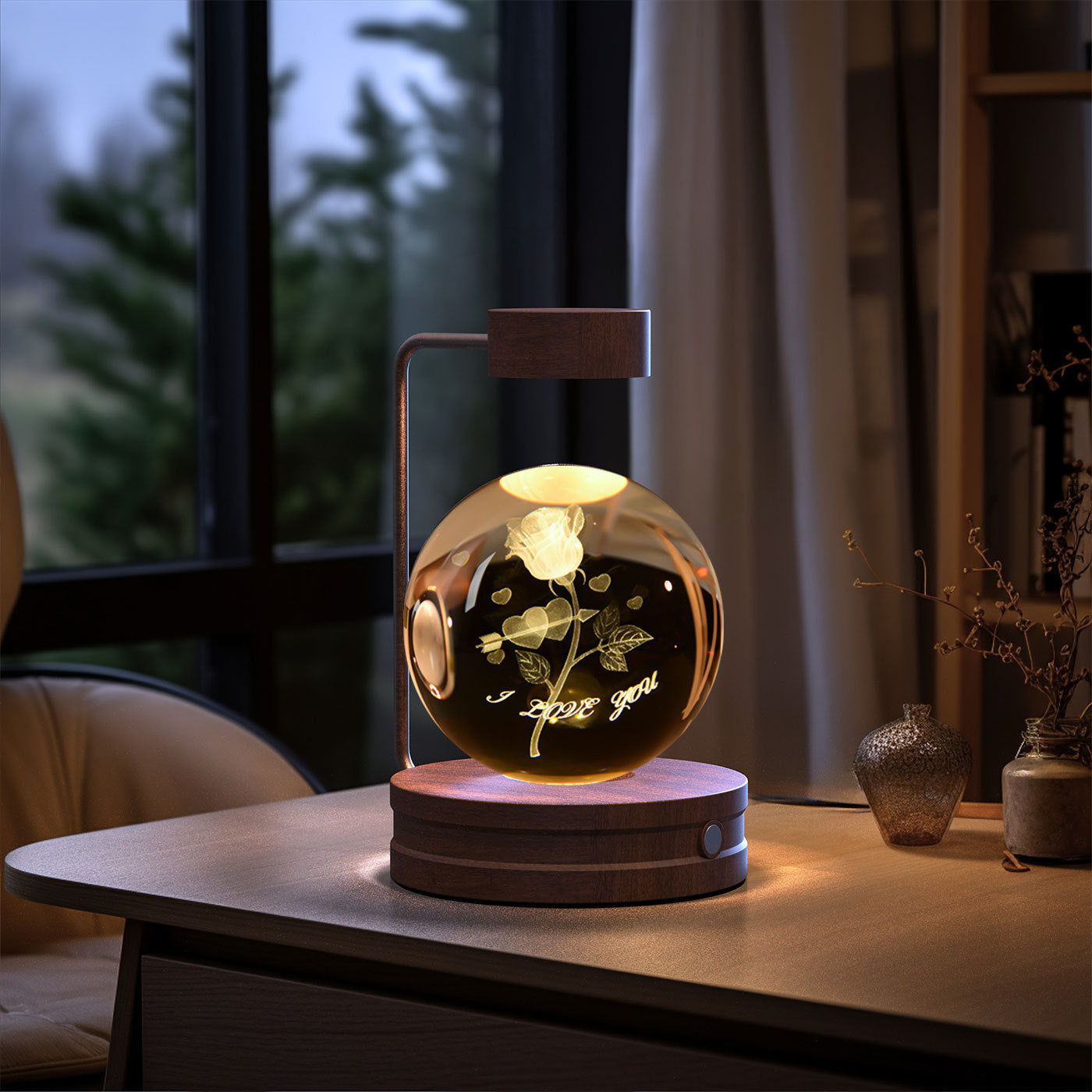 Crystal Ball Indoor Night Light USB Power