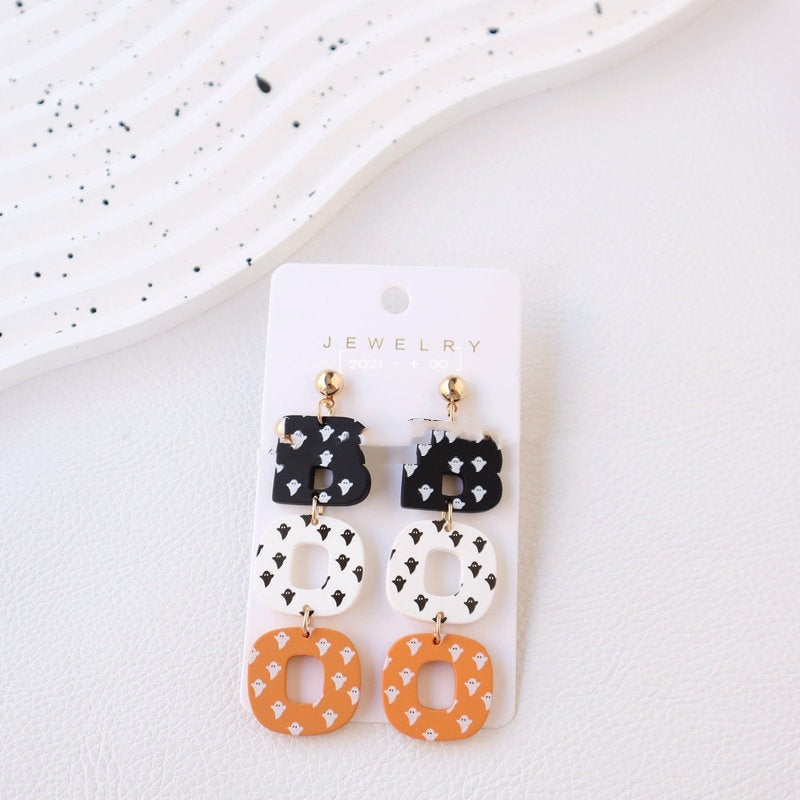 Halloween BOO Earrings