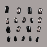 Black Floral Nail Art Set - JDrop.Shop