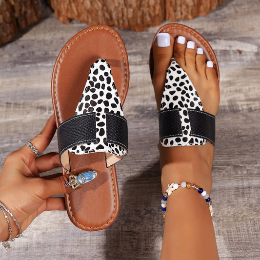 Animal Print Open Toe Sandals - JDrop.Shop