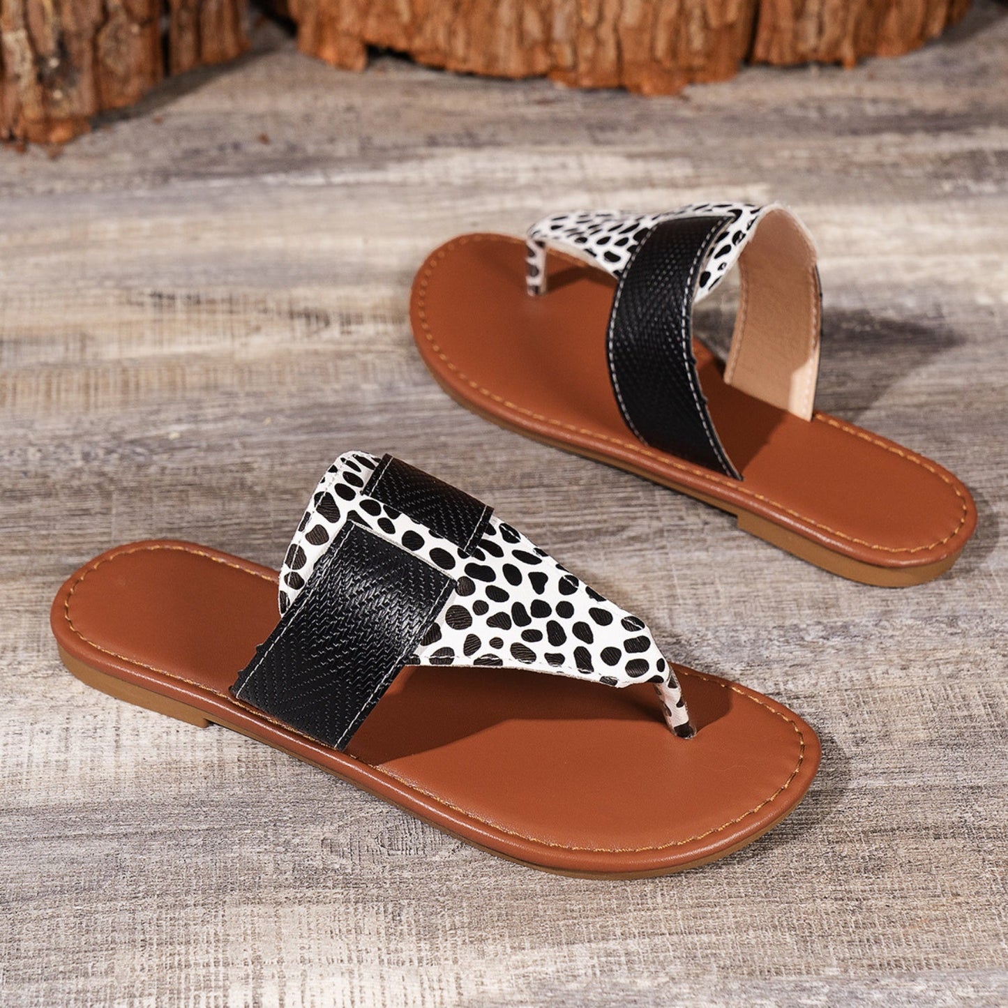 Animal Print Open Toe Sandals - JDrop.Shop