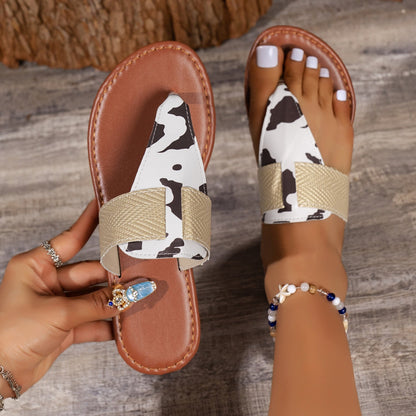 Animal Print Open Toe Sandals - JDrop.Shop