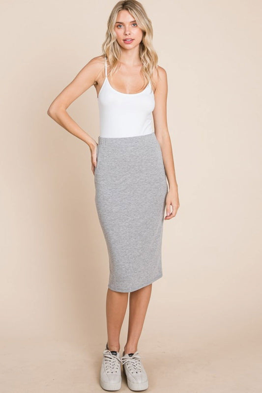 BOMBOM Elastic Waist Pencil Skirt - JDrop.Shop