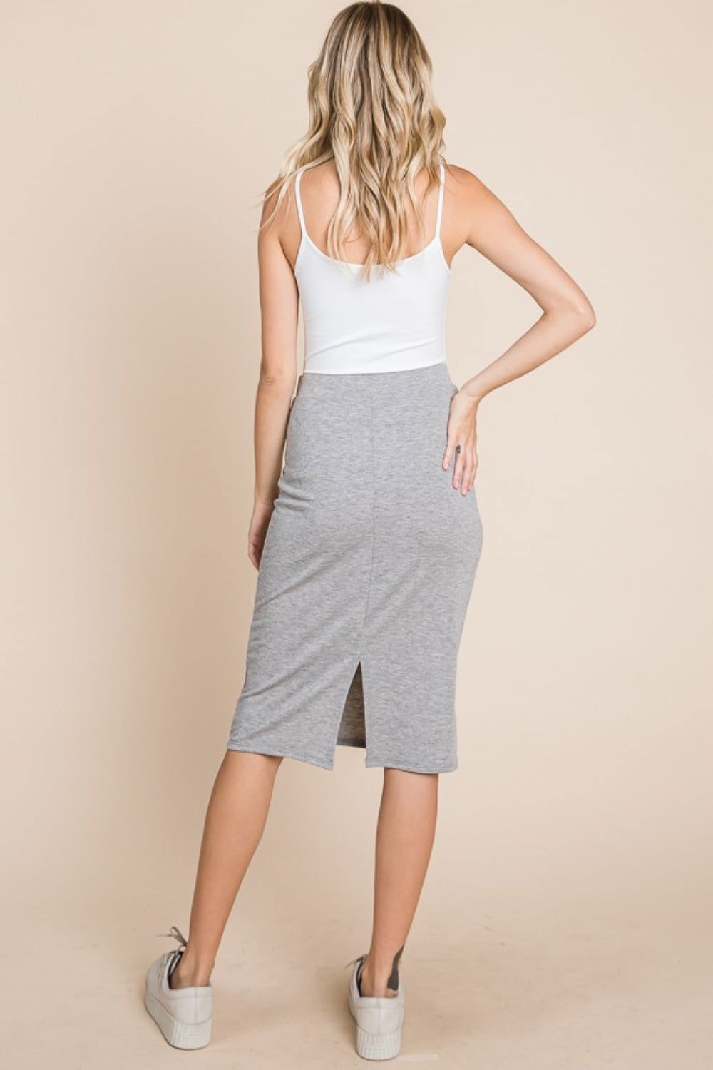 BOMBOM Elastic Waist Pencil Skirt - JDrop.Shop