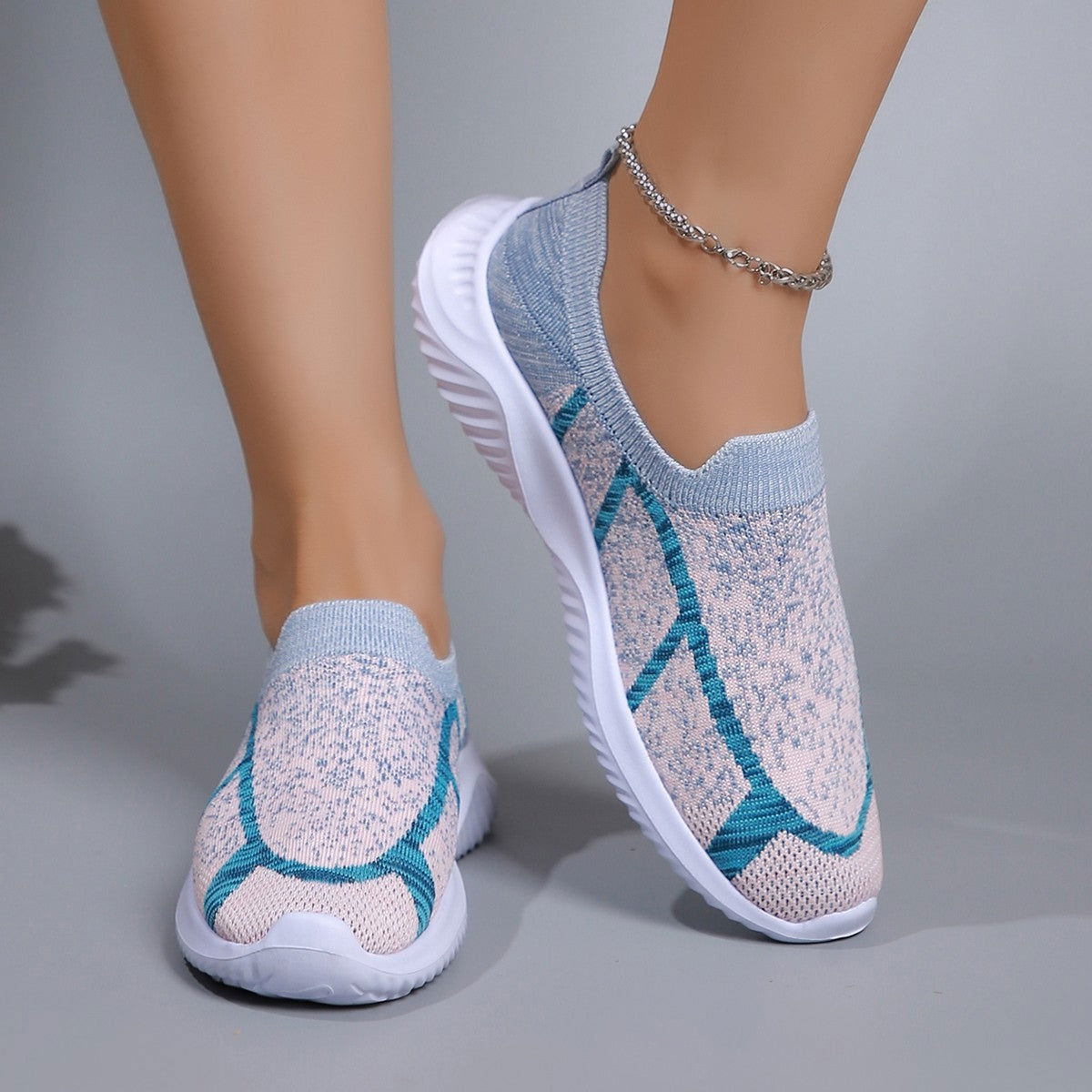 Breathable Mesh Round Toe Sneakers - JDrop.Shop