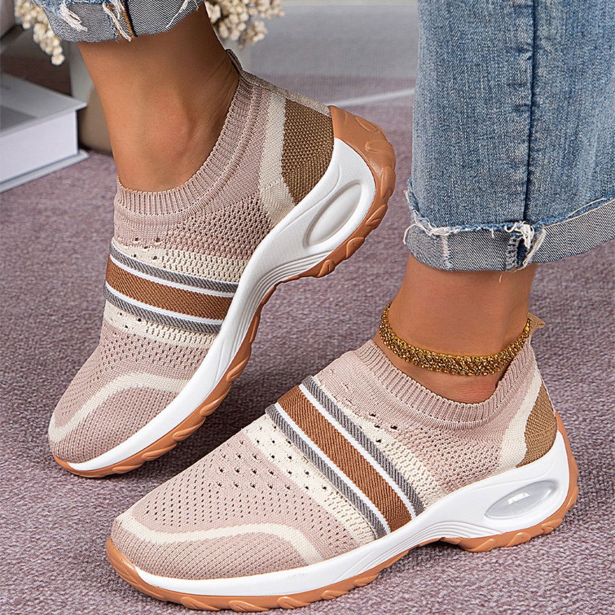 Breathable Round Toe Sneakers - JDrop.Shop