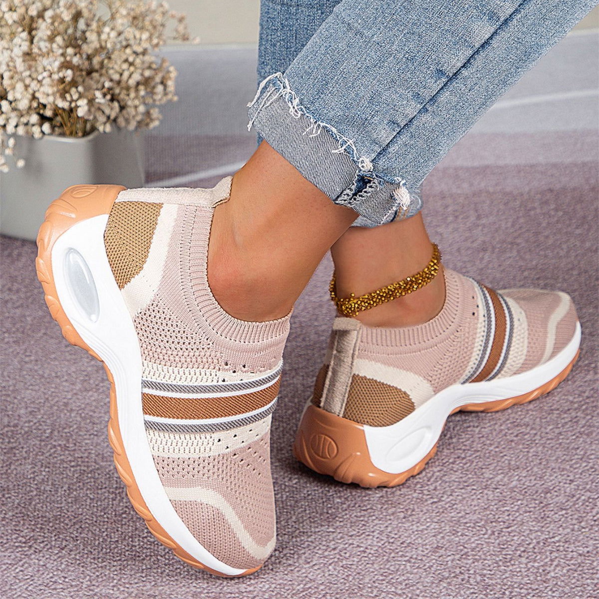 Breathable Round Toe Sneakers - JDrop.Shop