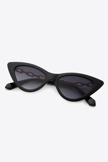 Chain Detail Cat-Eye Sunglasses - JDrop.Shop