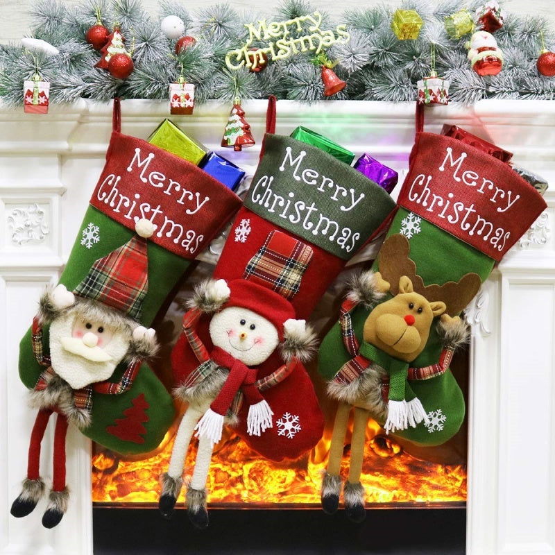 Christmas 3D Plush Big Stockings - JDrop.Shop