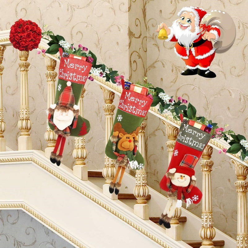 Christmas 3D Plush Big Stockings - JDrop.Shop