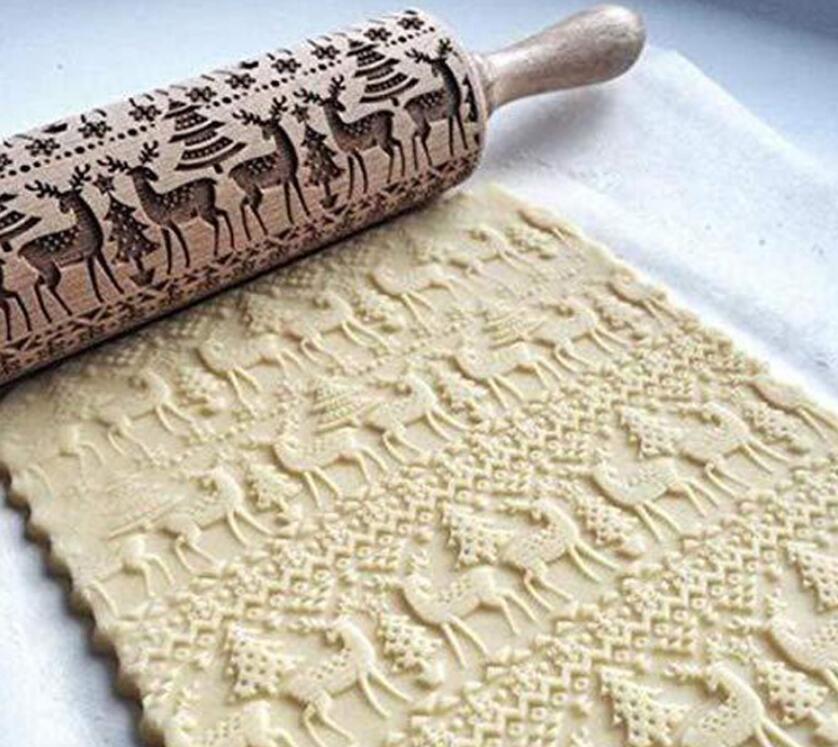 Christmas Embossing Rolling Pins - JDrop.Shop