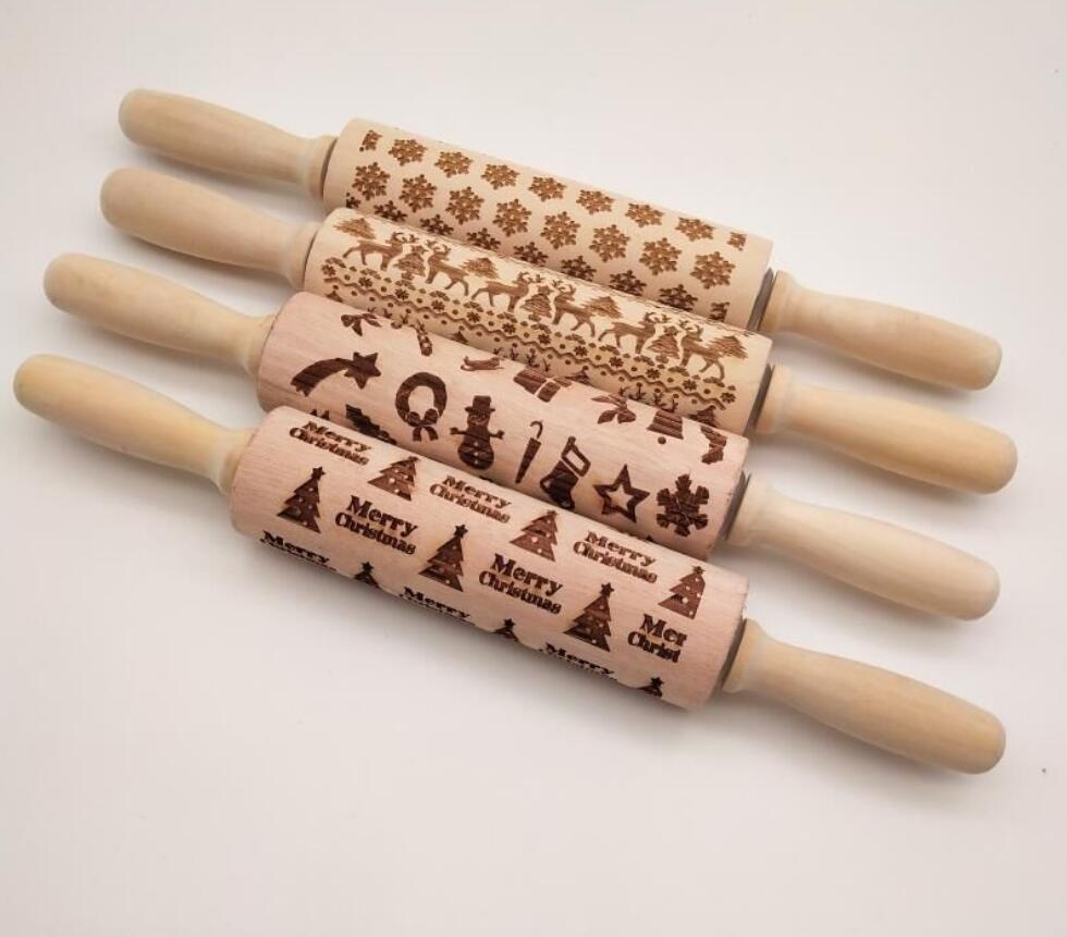 Christmas Embossing Rolling Pins - JDrop.Shop