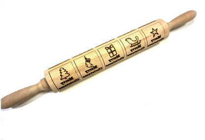 Christmas Embossing Rolling Pins - JDrop.Shop