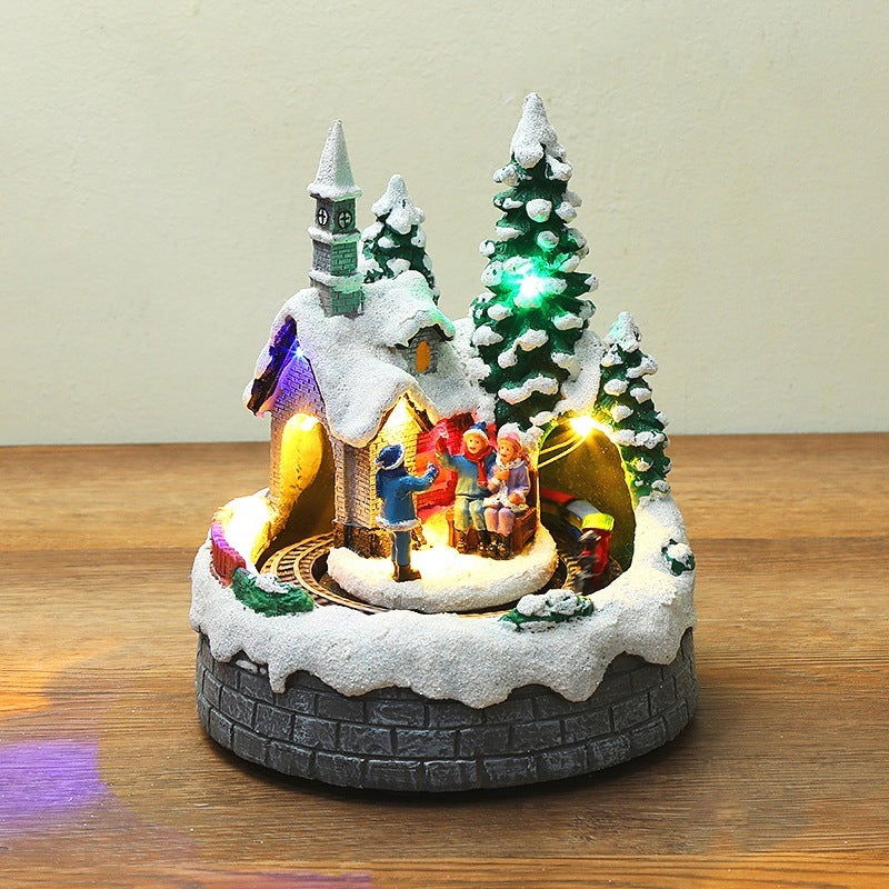 Christmas Luminous Music Snowscape House - JDrop.Shop