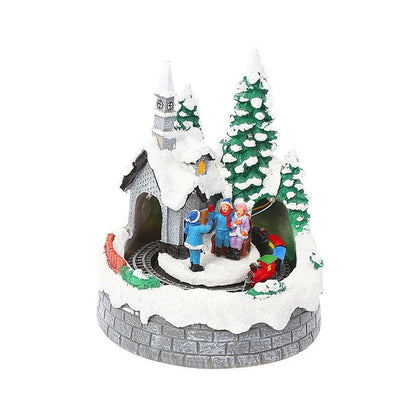 Christmas Luminous Music Snowscape House - JDrop.Shop